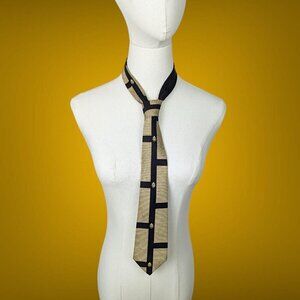 Brent Vintage Skinny 50's/60's Gold And Brown Skinny Necktie